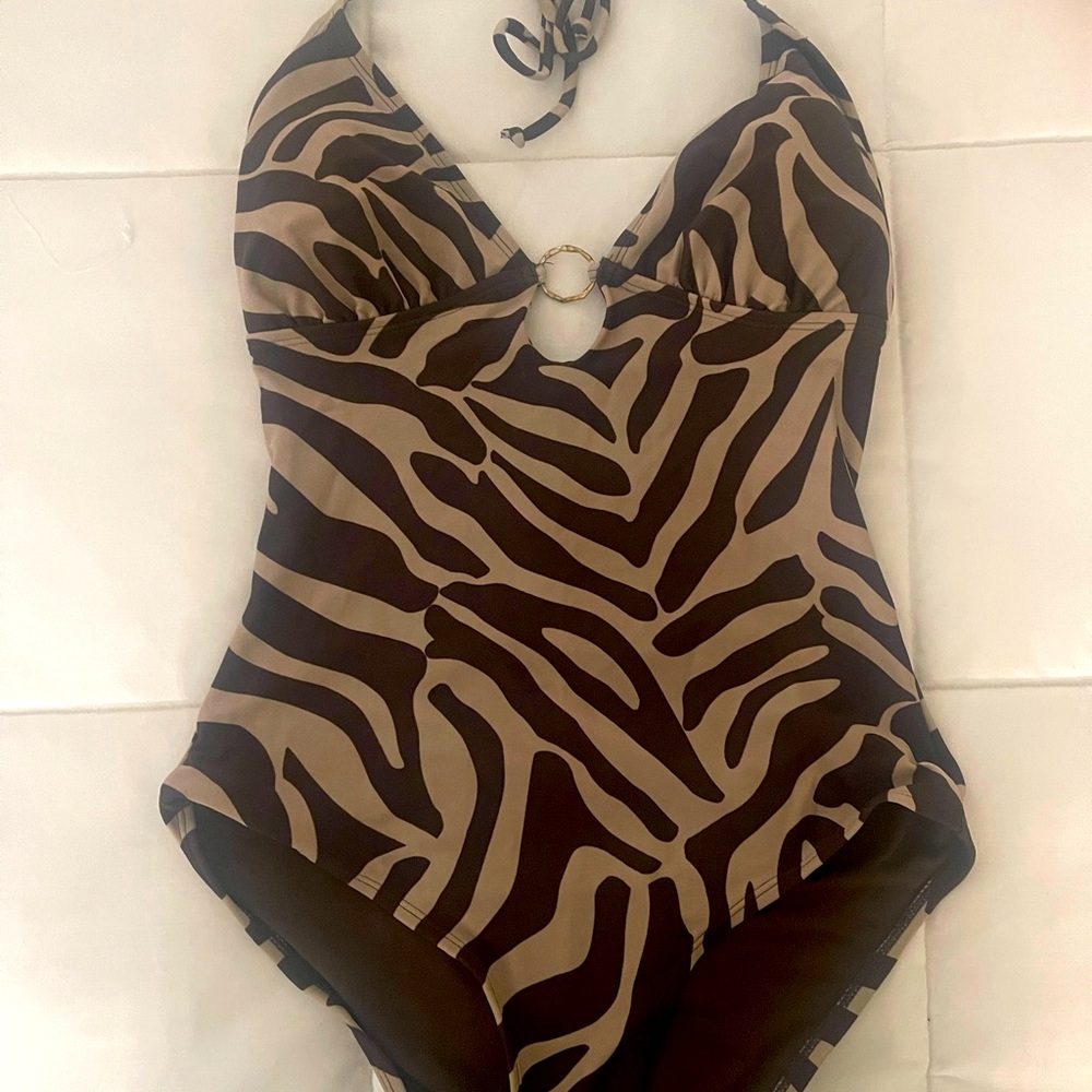 Old Navy Bathing Suit; be wet and wild in this stylish zebra print suit!